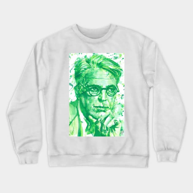 W. B. YEATS - watercolor portrait .2 Crewneck Sweatshirt by lautir